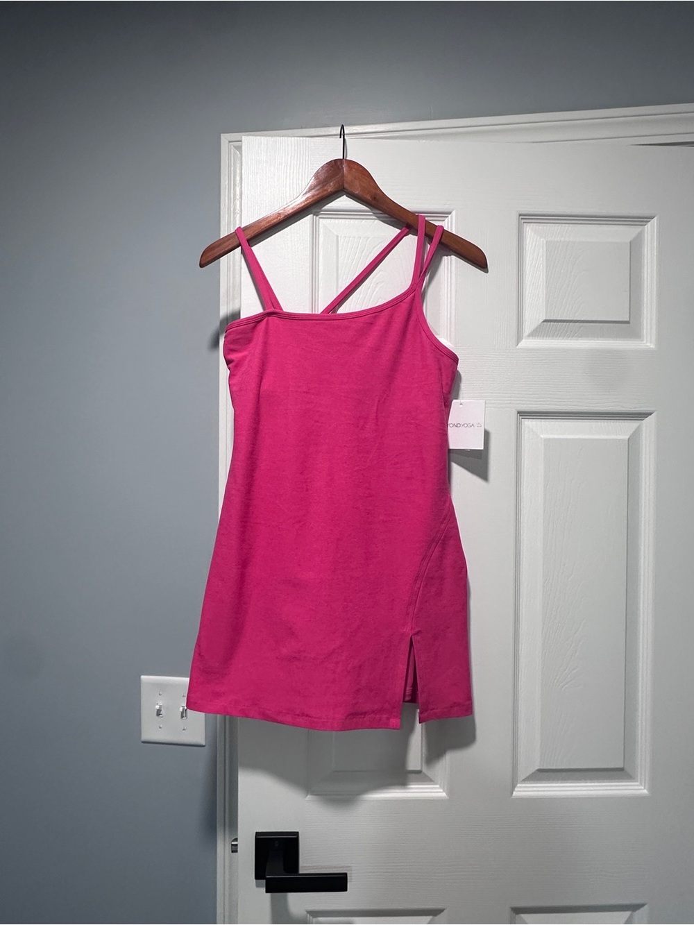 Hot Pink Strappy Mini Dress